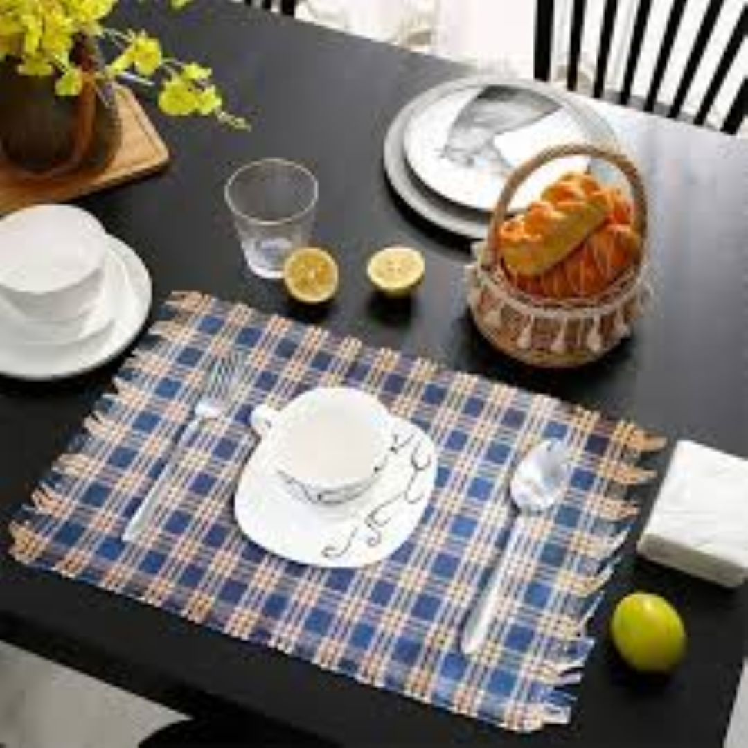 COTTON PLACEMAT/DINING MAT 4PCS SET 33X48CM